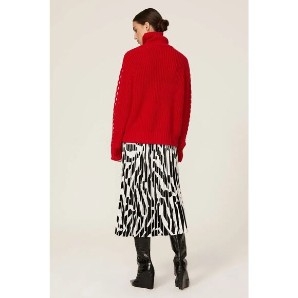 Jason Wu Interlocked Turtleneck Sweater Red Size Large - Picture 3 of 9